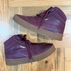 Puma Carina Mid Retro‎ Skater Streetwear Mid Top Gum Sole Sneaker Women Size 10